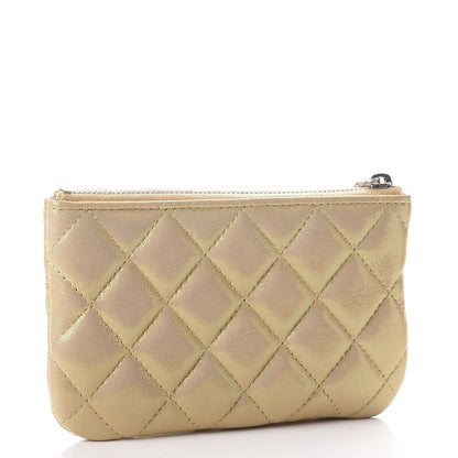Chanel Metallic Lambskin Star Embossed Coin Purse Case Gold 3 of 8