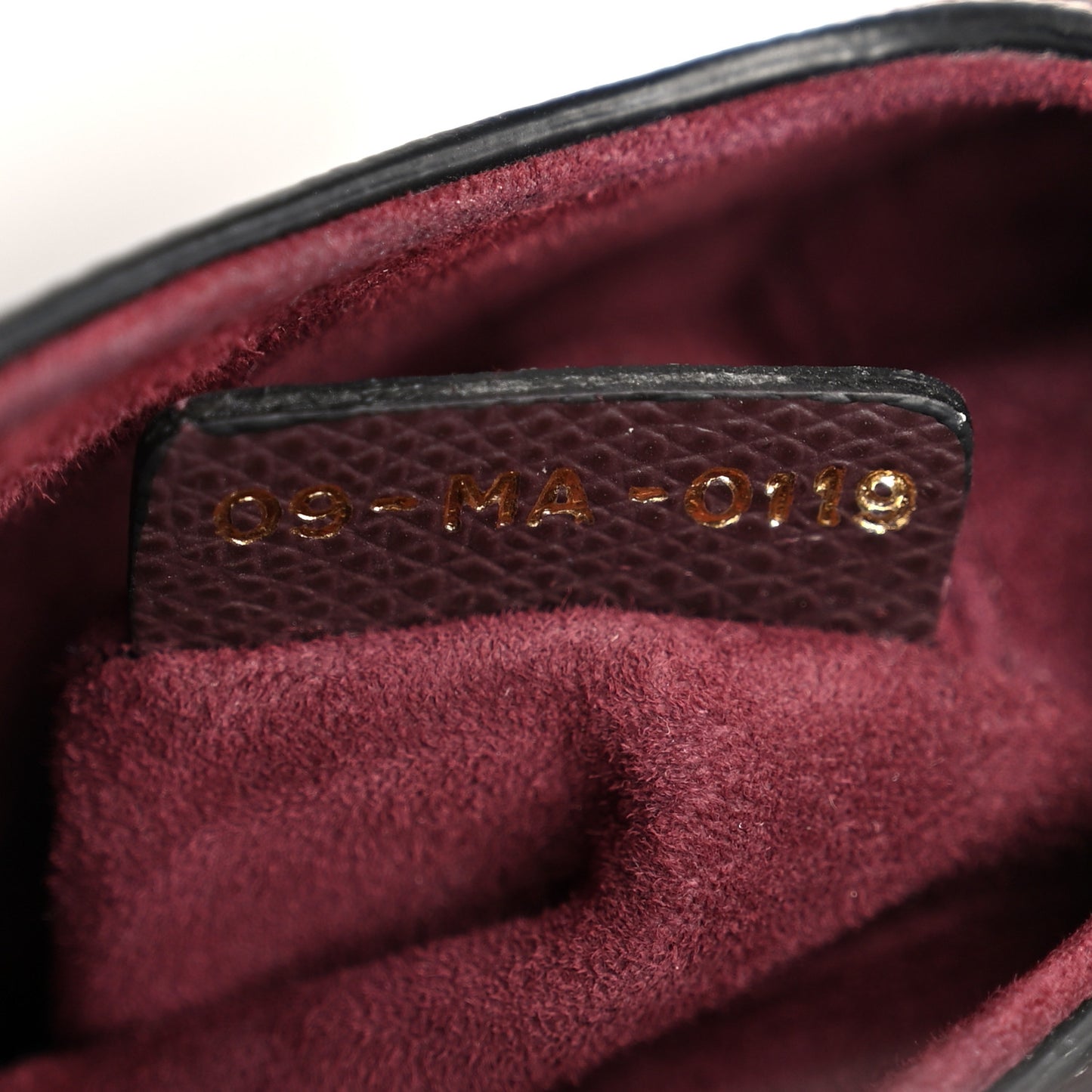 Grained Calfskin Mini Saddle Bag Plum