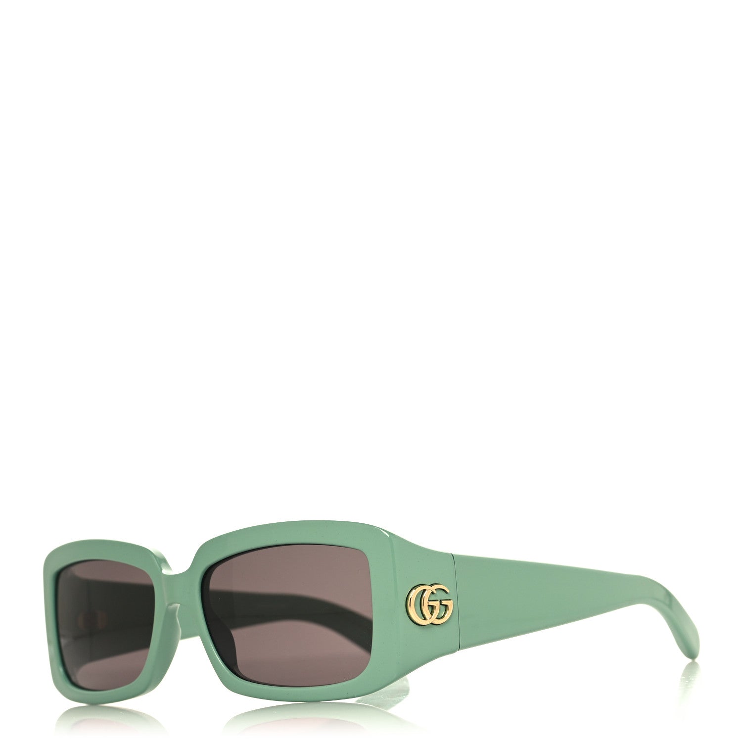 Gucci Acetate Rectangular Sunglasses GG1403S Green 1 of 7