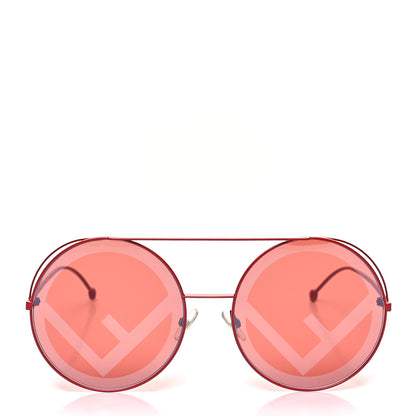 Fendi Metal Run Away Round Frame Sunglasses FF 0285/2 Red 2 of 7