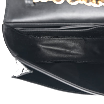 Salvatore Ferragamo Patent Calfskin Small Vela Flap Bag Black 5 of 11