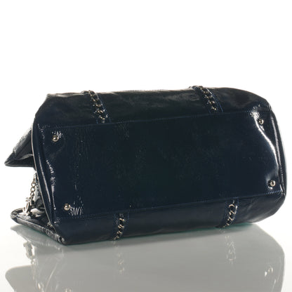 Chanel Patent Luxe Ligne Medium Tote Navy 4 of 7
