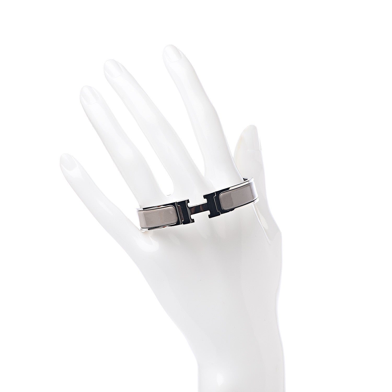 Hermes Enamel Clic Clac H Narrow Bracelet PM Marron Glace 2 of 6