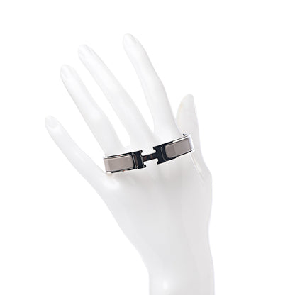 Hermes Enamel Clic Clac H Narrow Bracelet PM Marron Glace 2 of 6