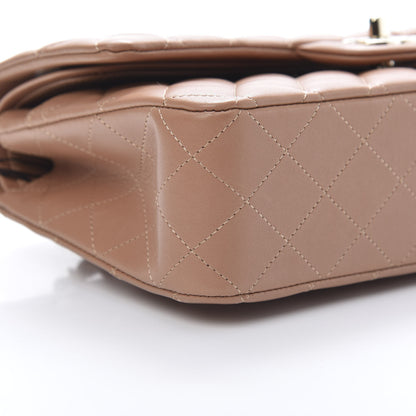 Chanel Lambskin Quilted Medium Double Flap Brown 10 of 12