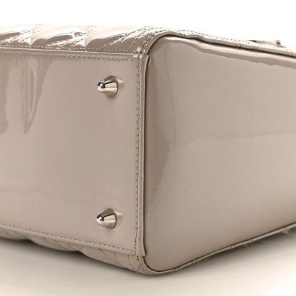 Christian Dior Pearlized Patent Cannage Medium Lady Dior Grey 9 of 9
