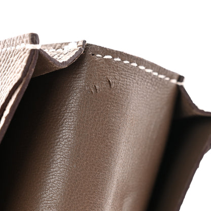 Hermes Epsom Bearn Card Holder Wallet Etoupe 7 of 13