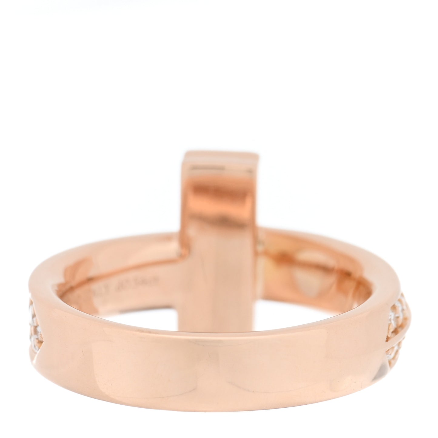 18K Rose Gold Diamond Wide T T1 Ring 52 6