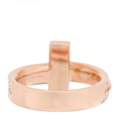 Tiffany 18K Rose Gold Diamond Wide T T1 Ring 52 6 3 of 5
