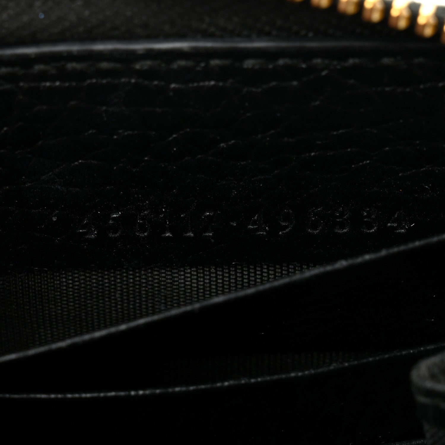 Gucci Dollar Calfskin GG Supreme Monogram GG Marmont Zip Around Wallet Black Beige Ebony 7 of 7