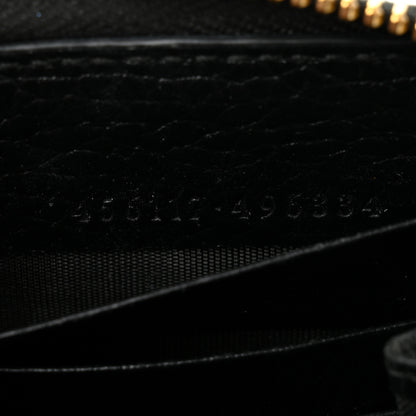 Gucci Dollar Calfskin GG Supreme Monogram GG Marmont Zip Around Wallet Black Beige Ebony 7 of 7