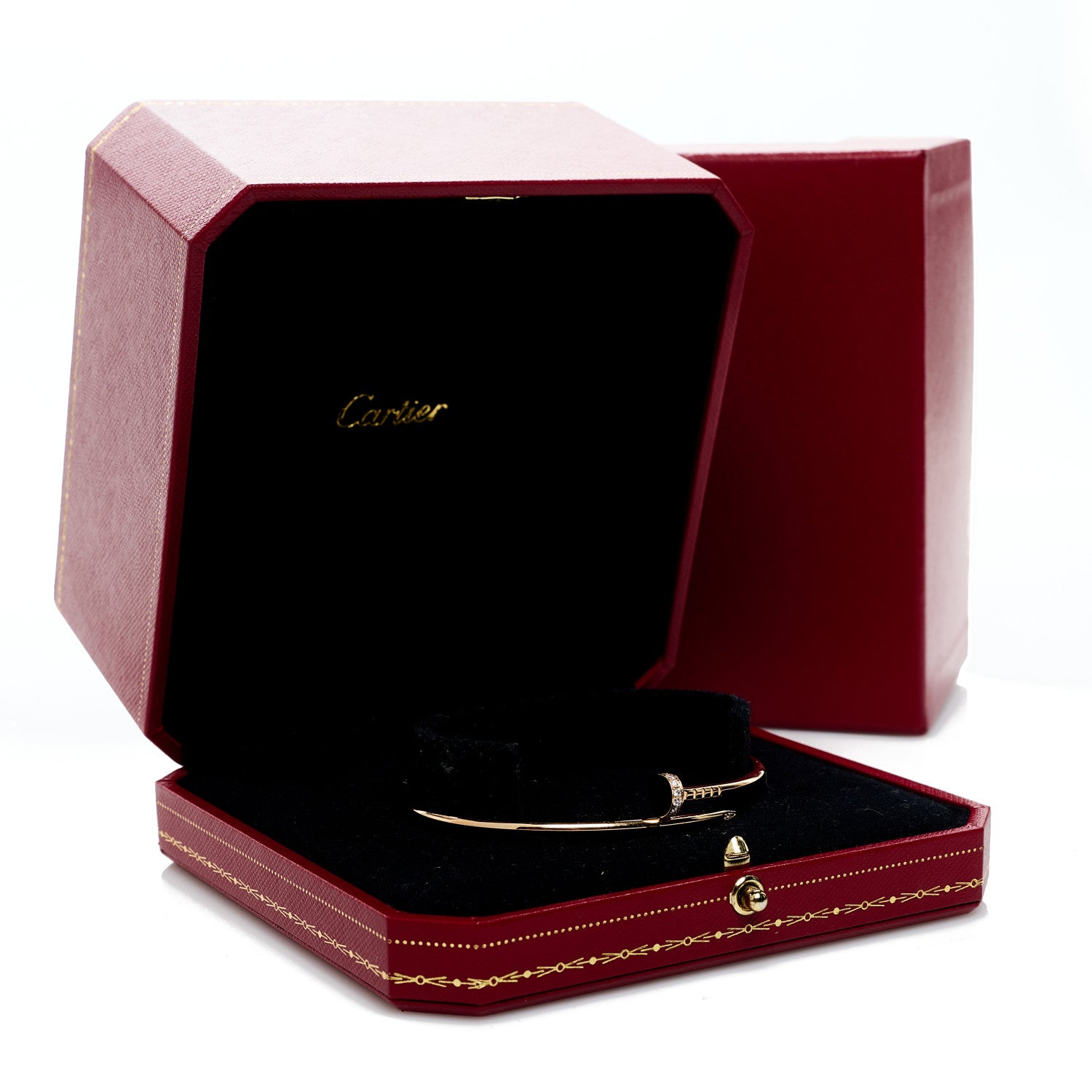Cartier 18K Pink Gold Diamond Small Juste Un Clou Bracelet 16 5 of 5