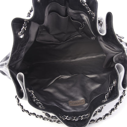 Chanel Vinyl Quilted Melrose Degrade Tote Black 5 of 10