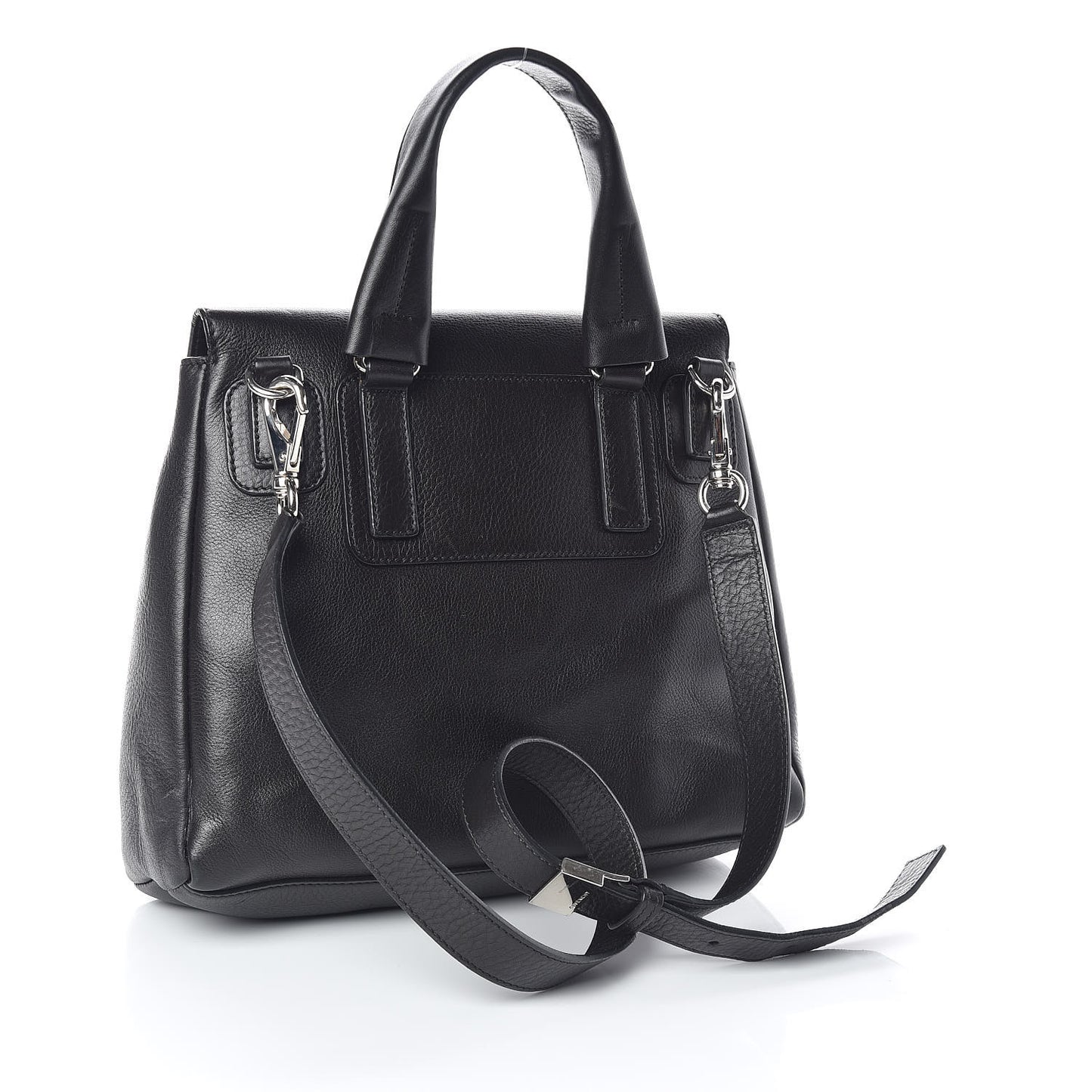 Calfskin Small Pandora Pure Flap Bag Black