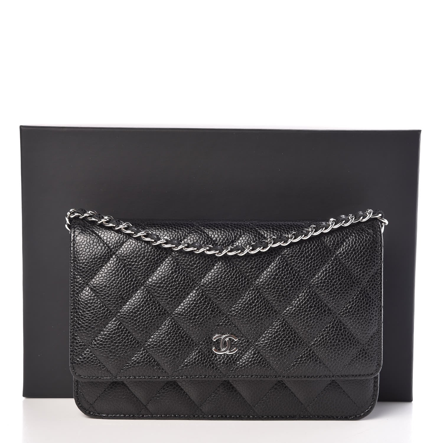 Chanel Caviar Quilted Wallet On Chain WOC Black 11 of 11