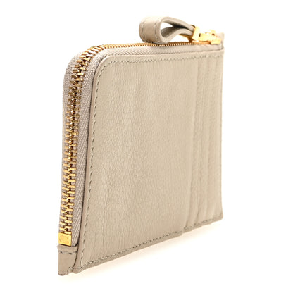 Christian Dior Supple Calfskin Cannage Caro Cosmos Zipped Card Holder Sand 3 of 7