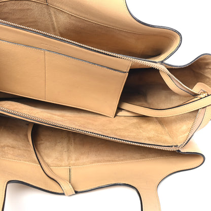 Celine Supple Natural Calfskin Medium Tri-Fold Bag Sand 5 of 19