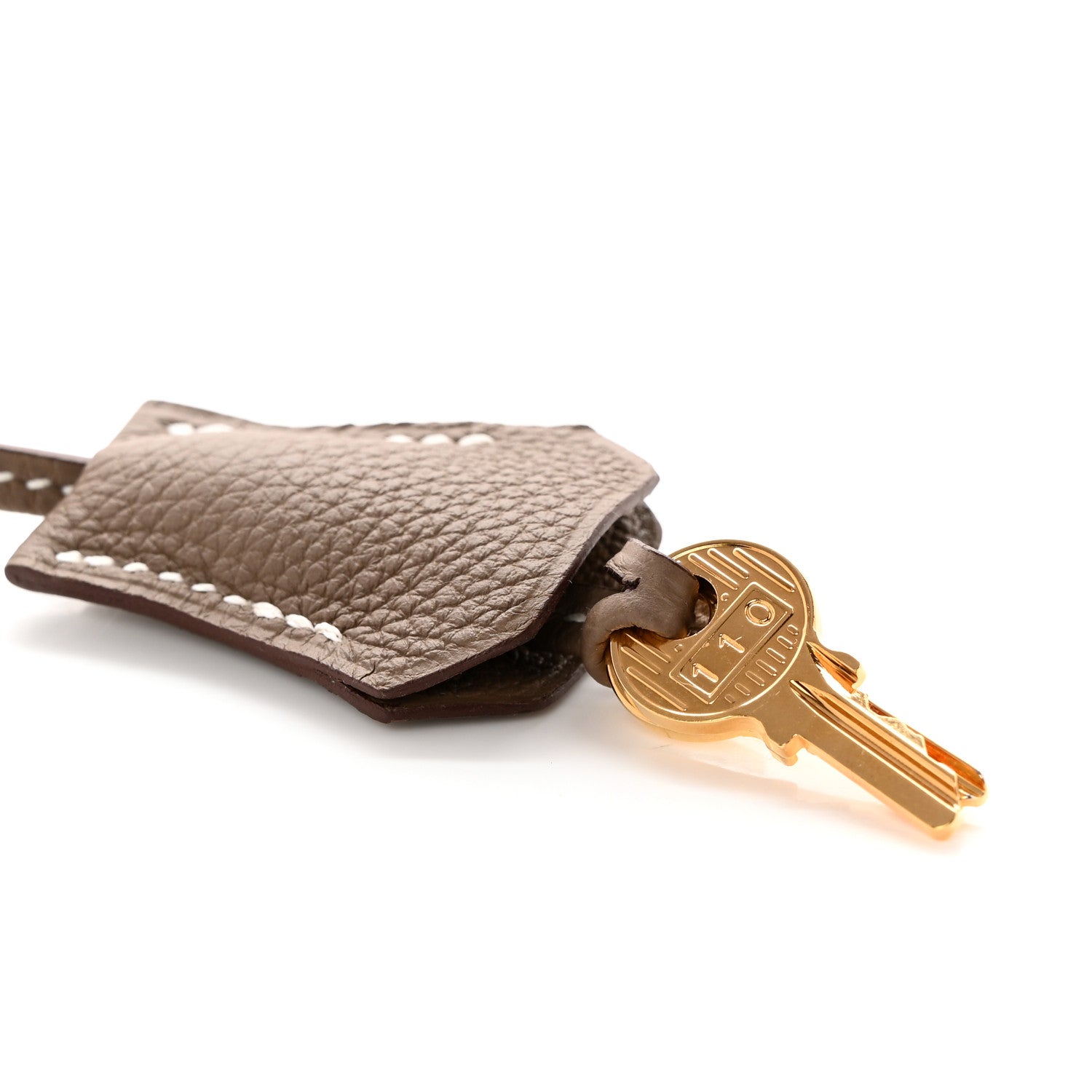 Hermes Togo Key Clochette Set Etoupe 3 of 5