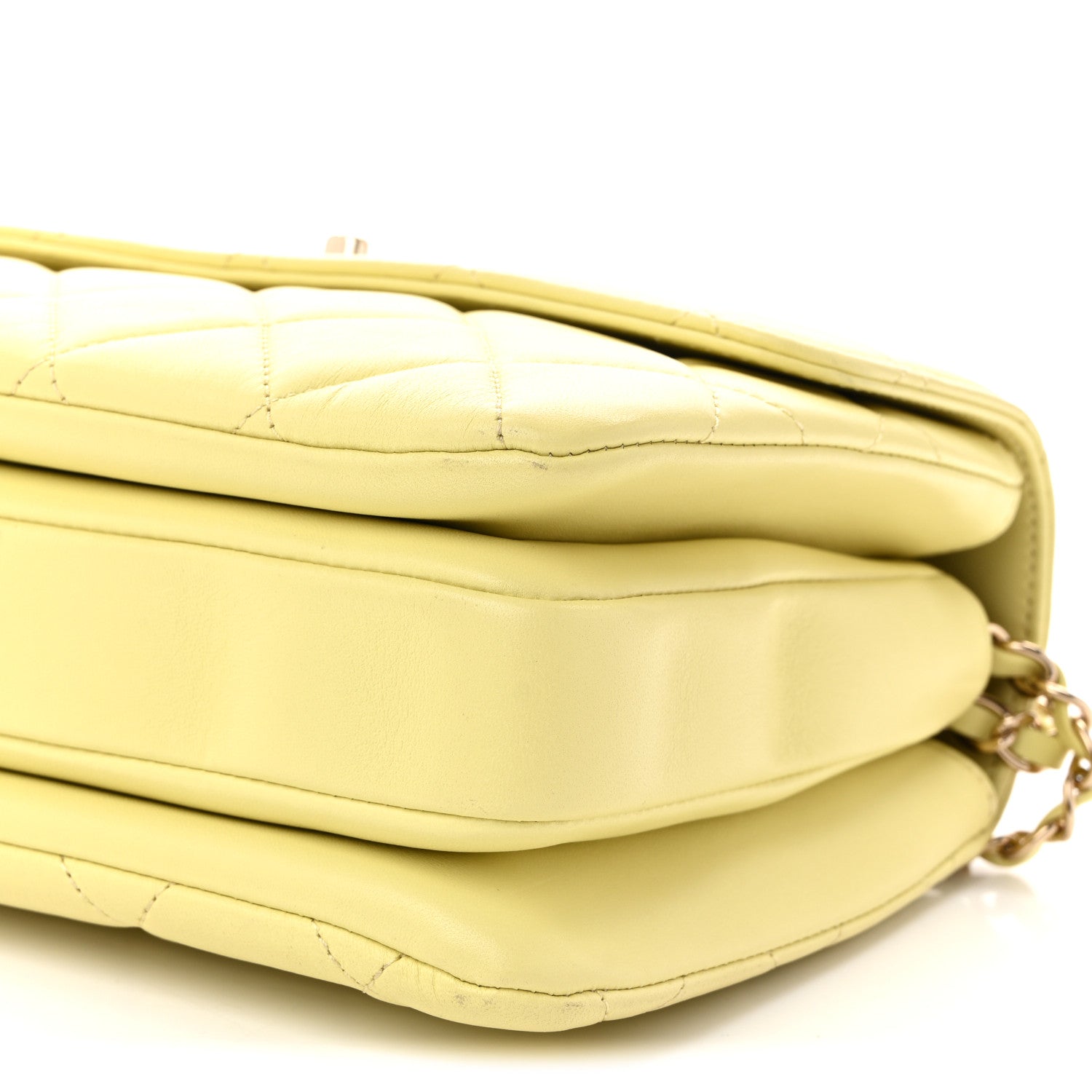 Chanel Lambskin Quilted Small Trendy CC Flap Dual Handle Bag Yellow 10 of 10
