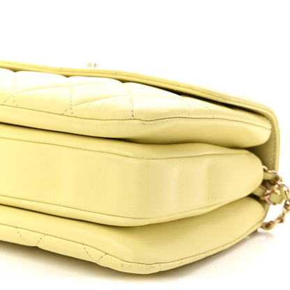 Chanel Lambskin Quilted Small Trendy CC Flap Dual Handle Bag Yellow 10 of 10