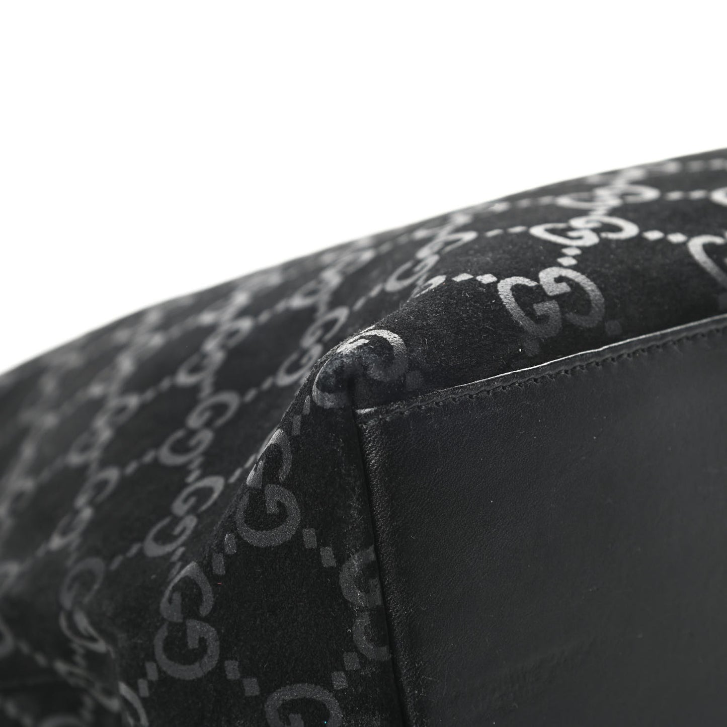 Suede Monogram Hobo Black