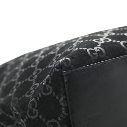 Gucci Suede Monogram Hobo Black 9 of 15