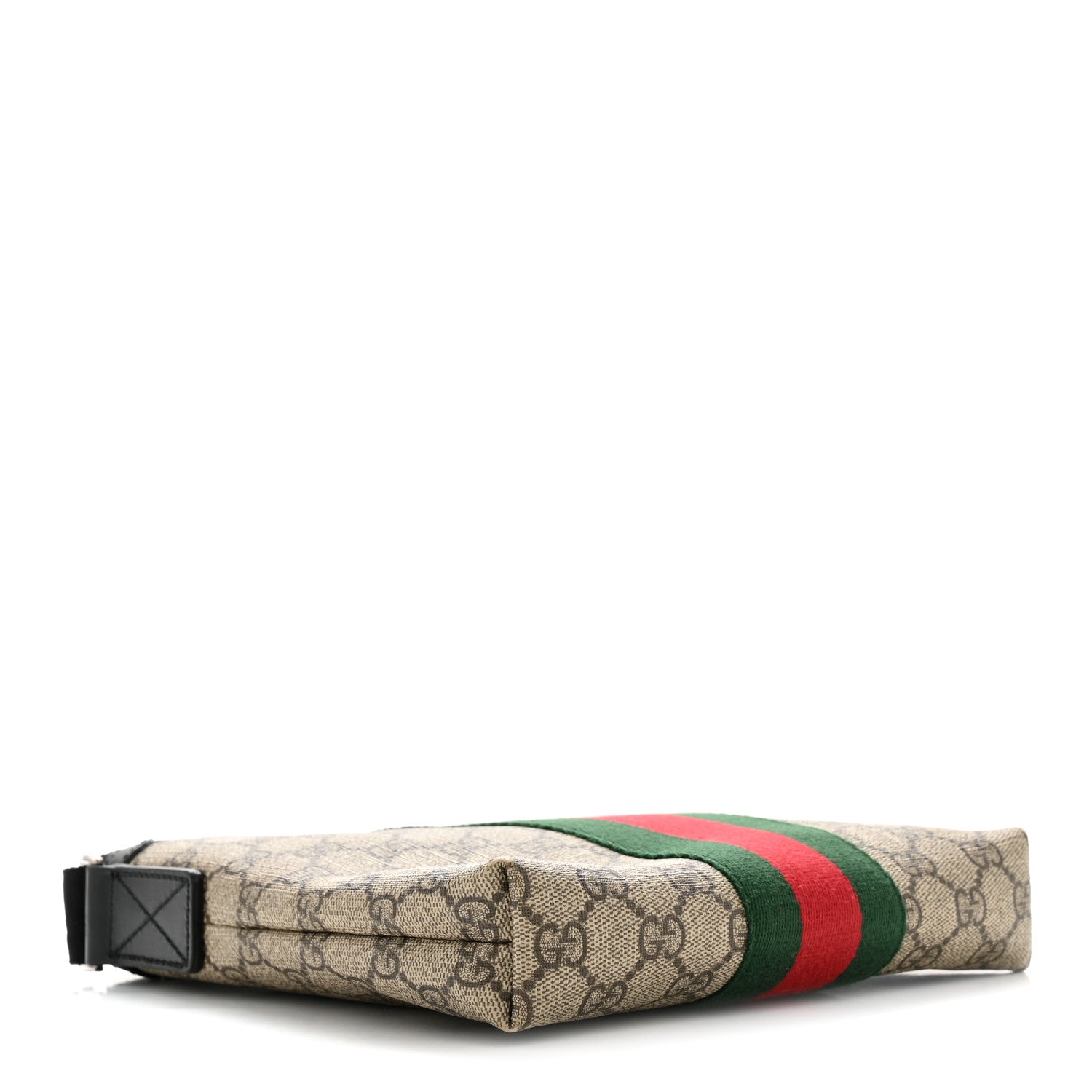 Gucci GG Supreme Monogram Web Messenger Bag Black 4 of 13