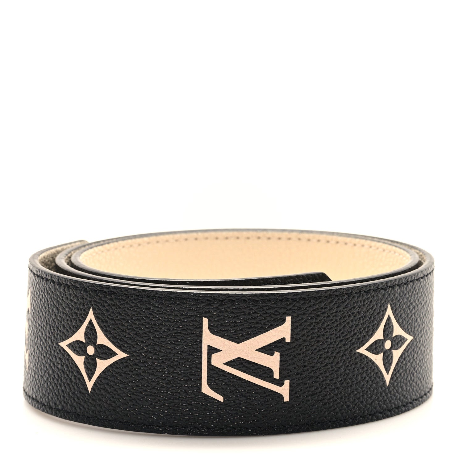 Louis Vuitton Empreinte Monogram Bandouliere Shoulder Strap Black Beige 2 of 4