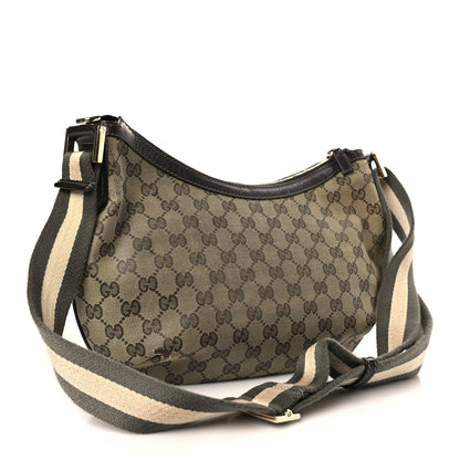 Gucci Monogram Medium Half Moon Hobo Green 2 of 8
