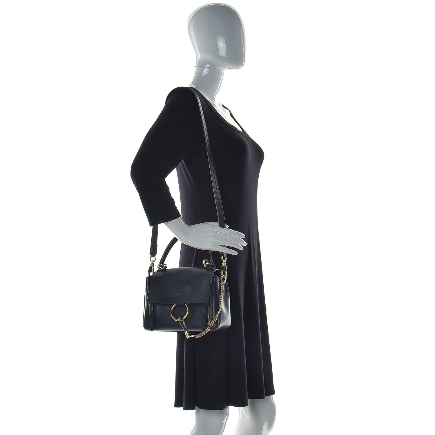 Chloe Calfskin Small Faye Day Shoulder Bag Black 2 of 11