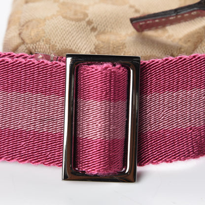 Gucci GG Monogram Web Double Pocket Belt Bag Pink 8 of 10