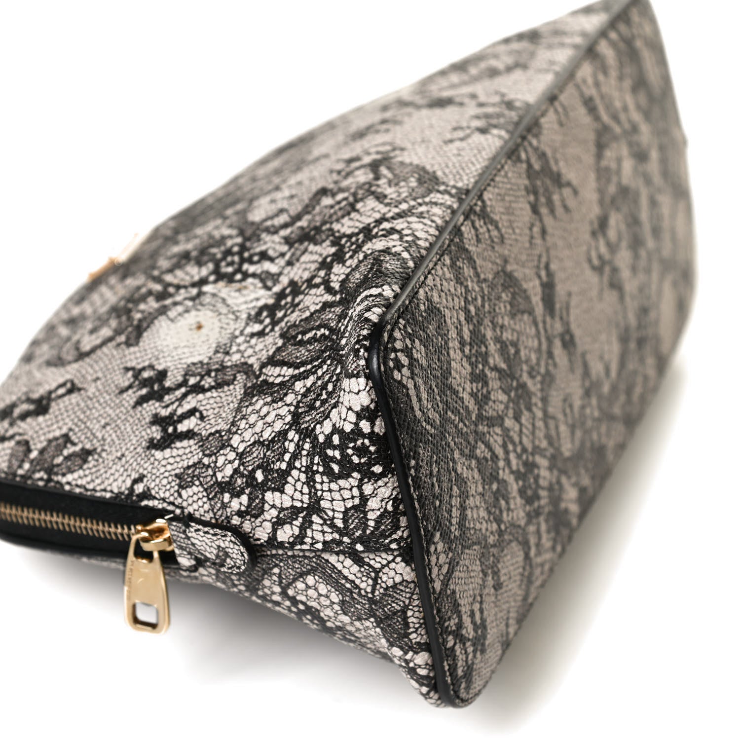 Dolce & Gabbana Dauphine Lace Print Cosmetic Pouch Black 9 of 9