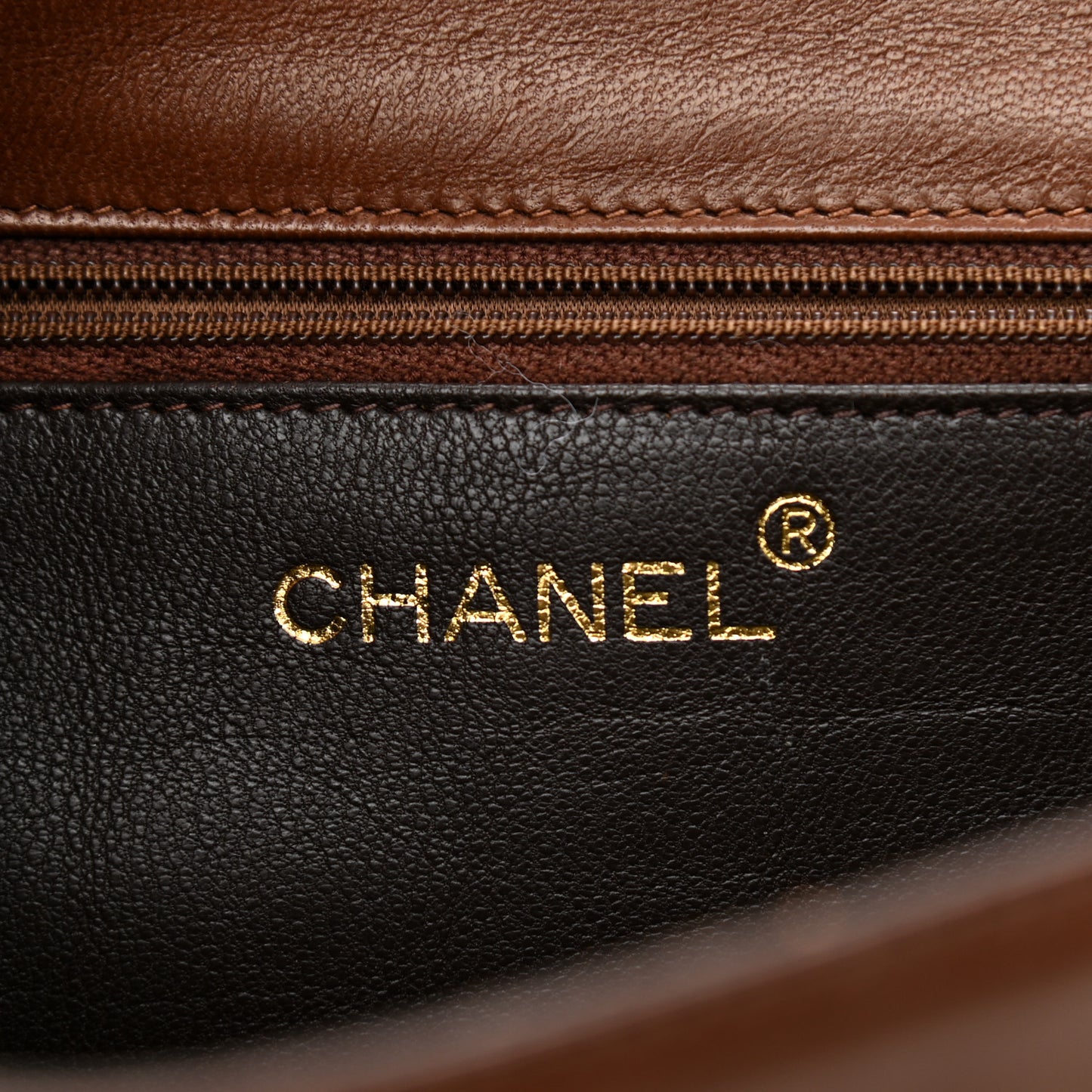 Lambskin Quilted CC Single Flap Brown