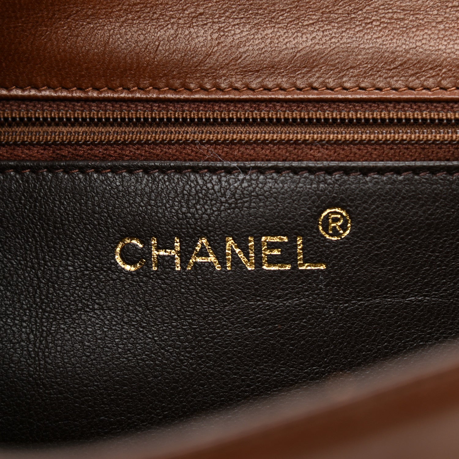 Chanel Lambskin Quilted CC Single Flap Brown 6 of 11