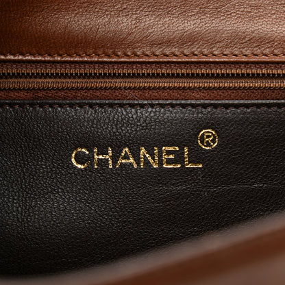 Chanel Lambskin Quilted CC Single Flap Brown 6 of 11