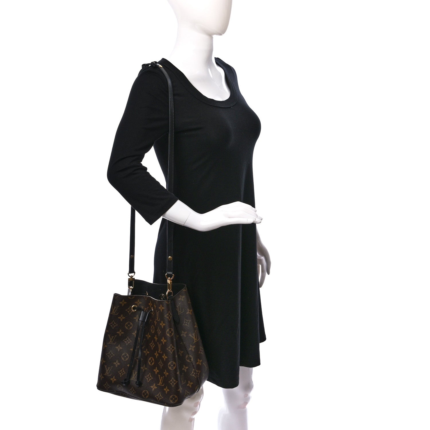 Louis Vuitton Monogram Neonoe MM Black 2 of 8