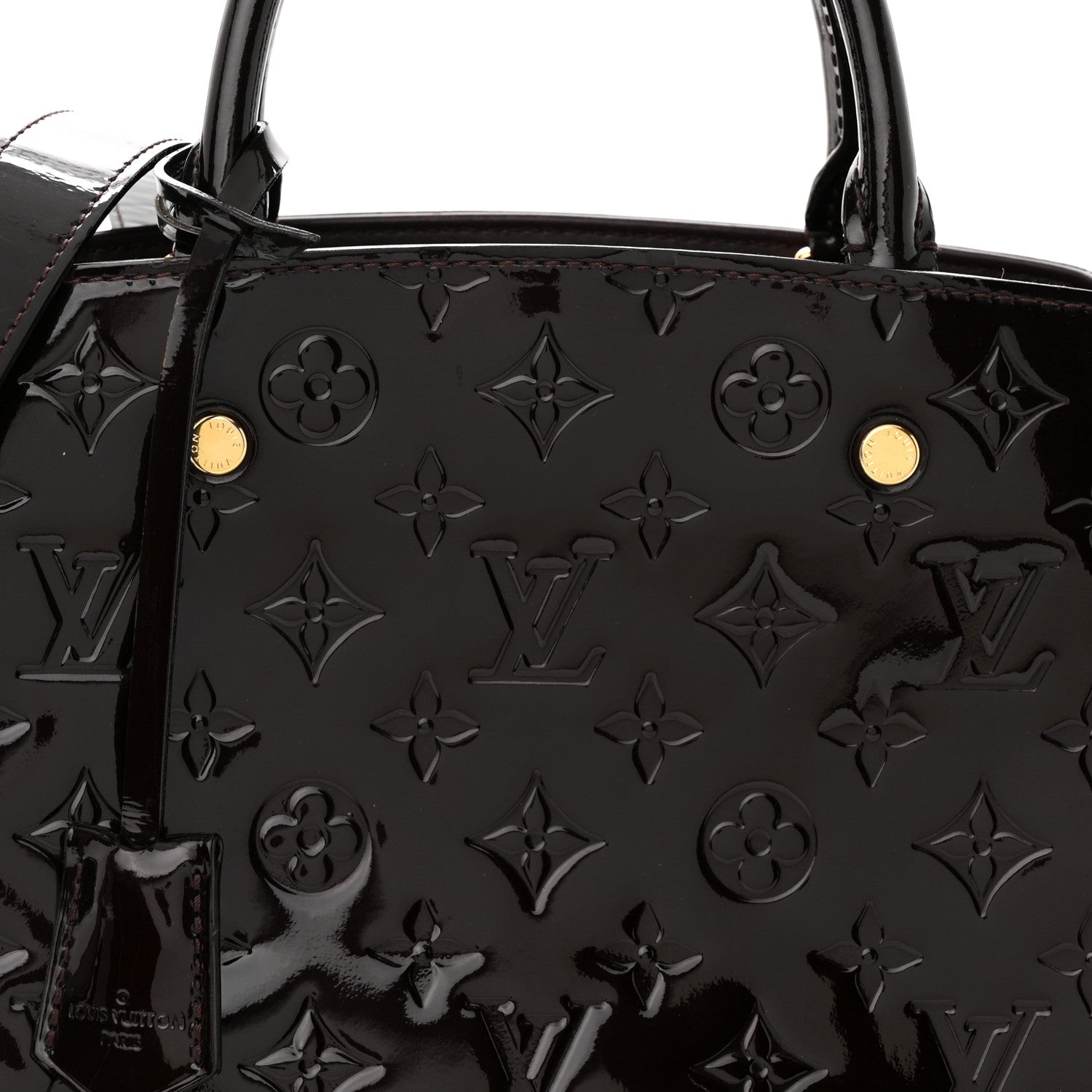 Louis Vuitton Vernis Montaigne BB Amarante 8 of 10