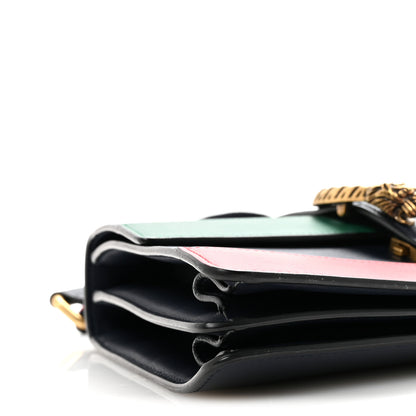 Gucci Moon Calfskin Bamboo Web Medium Dionysus Top Handle Bag Blue Emerald Hibiscus Red 9 of 10