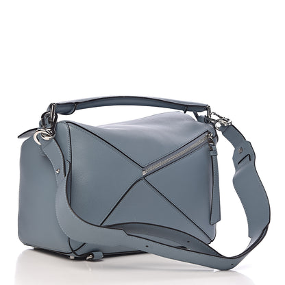 Loewe Calfskin Medium Puzzle Bag Stone Blue 3 of 10
