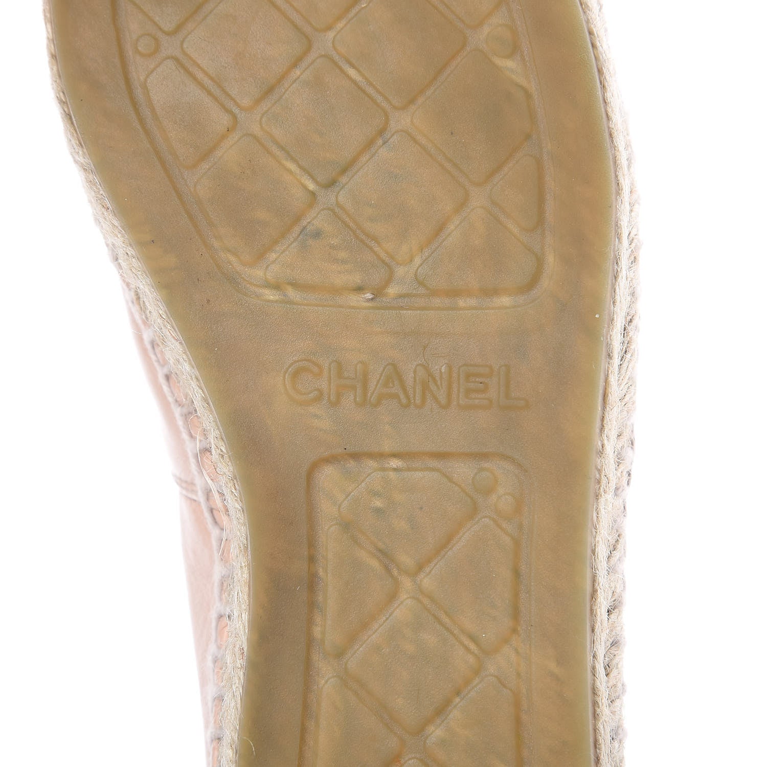 Chanel Lambskin CC Espadrilles 36 Nude 7 of 12