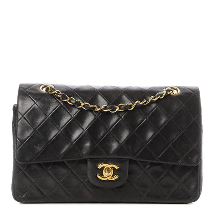 Chanel Lambskin Quilted Double Flap Black 1 of 9
