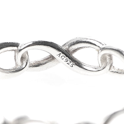Tiffany Sterling Silver Narrow Infinity Band Ring 56 7.5 4 of 5