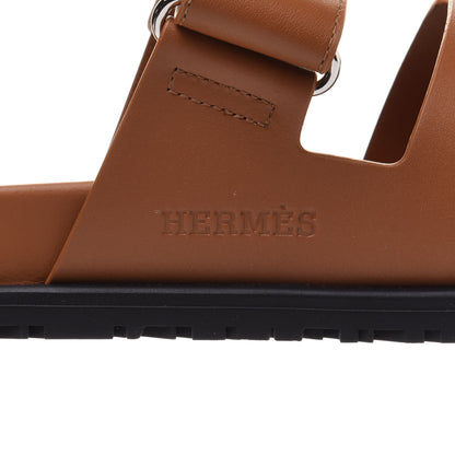 Hermes Calfskin Mens Chypre Sandals 45 Gold 8 of 11
