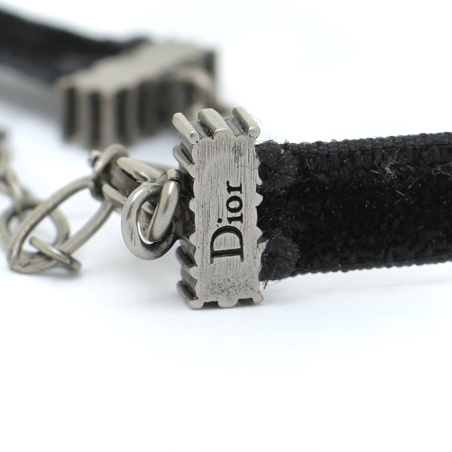 Christian Dior Velvet Crystal J’Adior Choker Necklace Black 9 of 12
