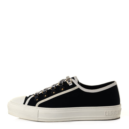 Christian Dior Canvas Womens Walk'n Dior Low Top Sneakers 40 Black 1 of 8