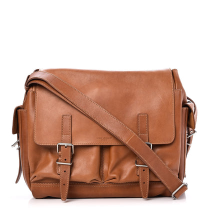 Saint Laurent Calfskin Rock Sac Messenger Tan 1 of 8