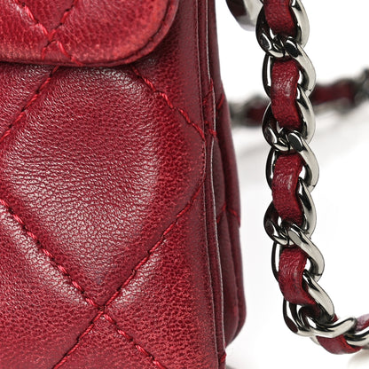Chanel Lambskin Quilted Mini Mineral Nights Flap Crossbody Bag Dark Red 19 of 25