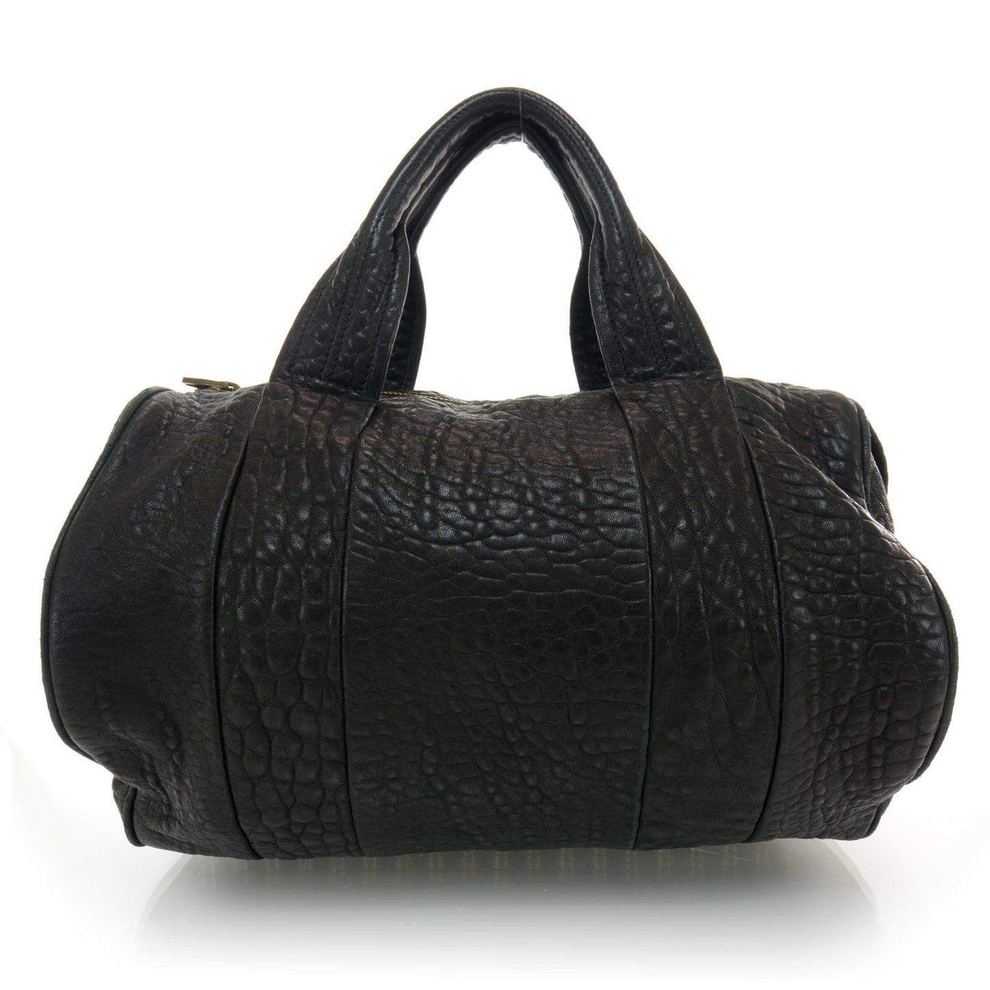Leather Rocco w Gold Hardware Black