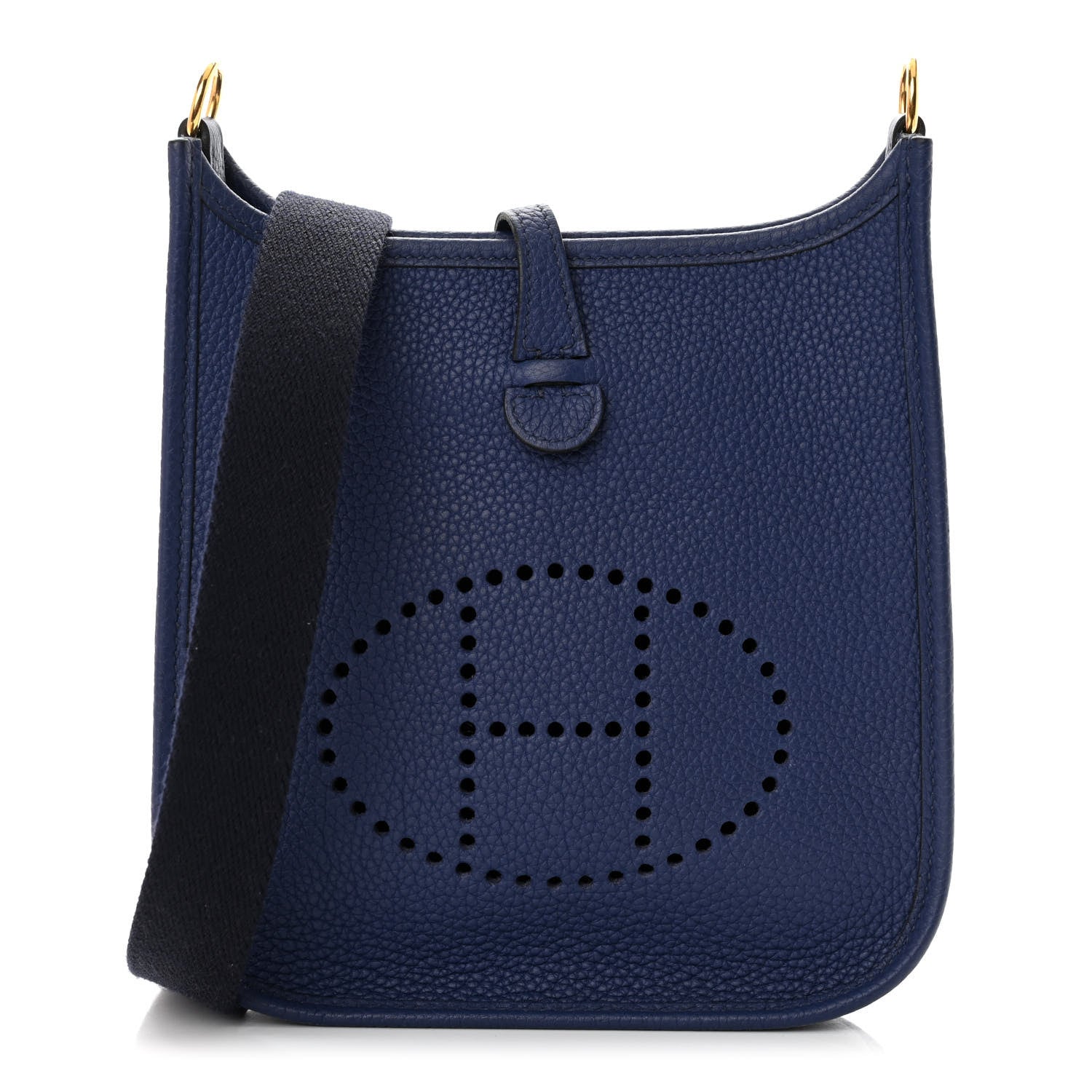 Hermes Taurillon Clemence Amazone Evelyne TPM Blue Saphir Blue Indigo 1 of 11