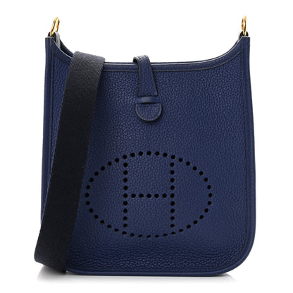 Hermes Taurillon Clemence Amazone Evelyne TPM Blue Saphir Blue Indigo 1 of 11